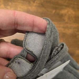 I‎ Am Womens Heathered Gray Faux Fur Lined Knit Winter Gloves One Size New